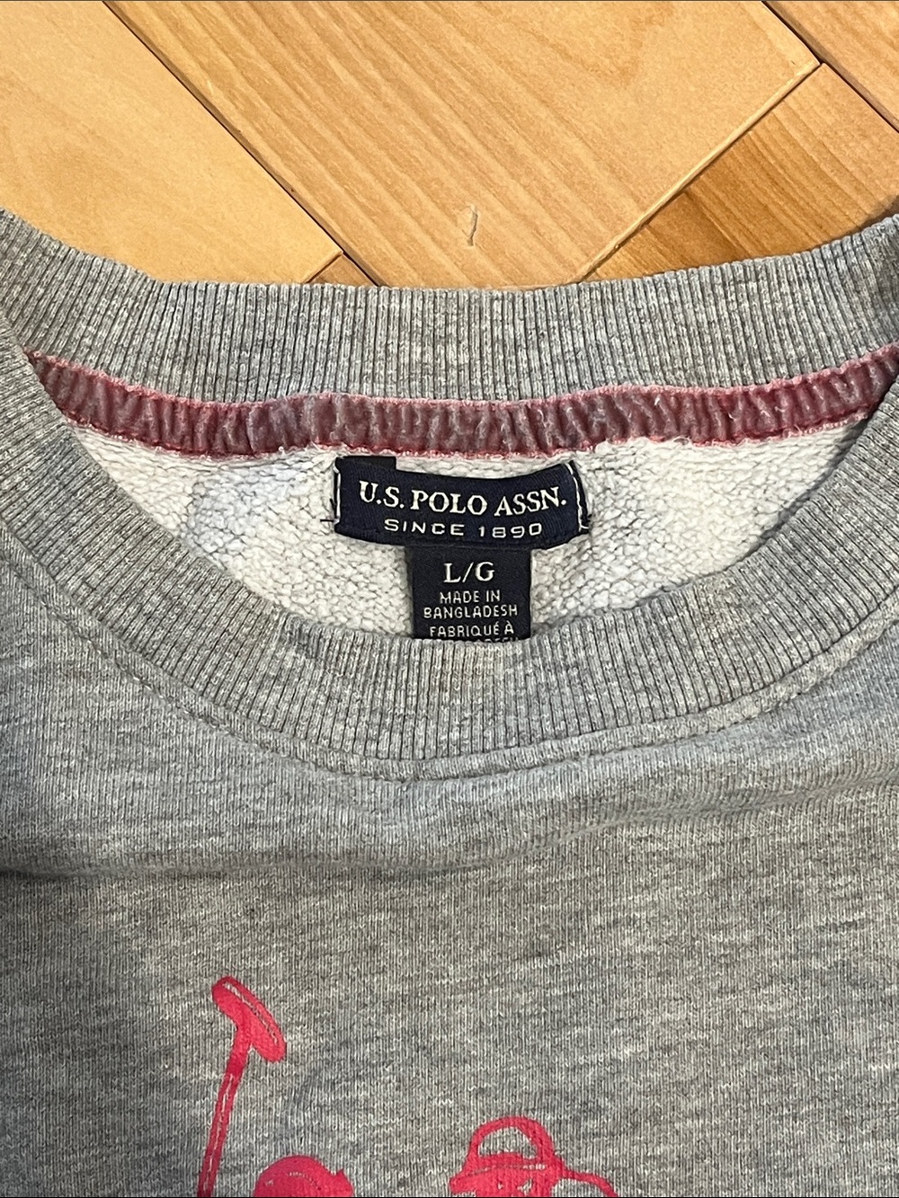U.S. Polo Assn. 1890 Gray Graphic Sweatshirt | Size Large | Casual Preppy Style - Picture 4 of 4